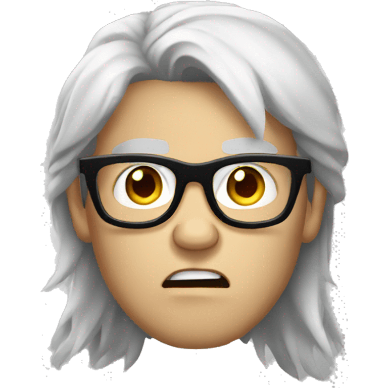 angry white boy long dark hair glasses emoji