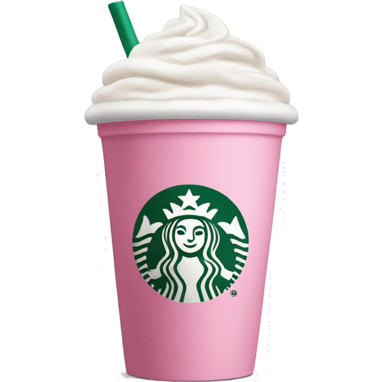 starbucks cup pink drink with cold foam emoji