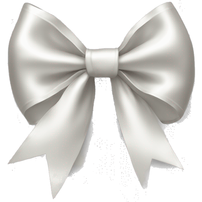 white satin bow emoji