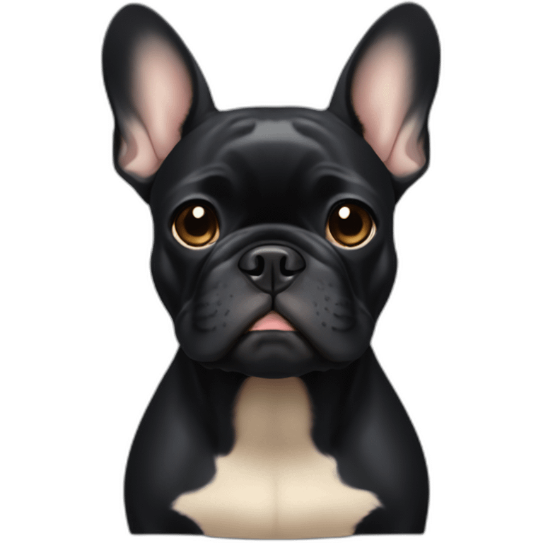 Black french bulldog with tan points emoji