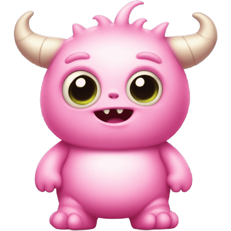 kind funny pink baby monster emoji