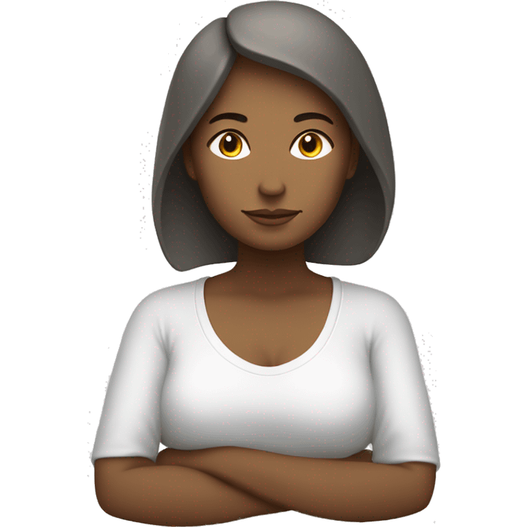 Meditación mujer más corazón blanco emoji