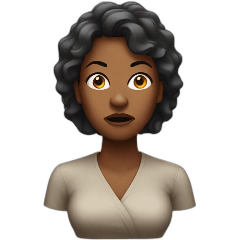 Angry black woman emoji