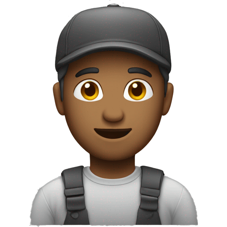 man with backward cap emoji