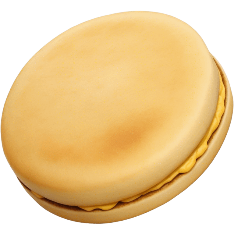 Cinematic Realistic image of a simple, single Colombian arepa, rendered with soft, golden cornmeal textures and delicate, crispy edges, set on a neutral background with gentle, natural lighting that highlights its traditional, comforting simplicity. emoji