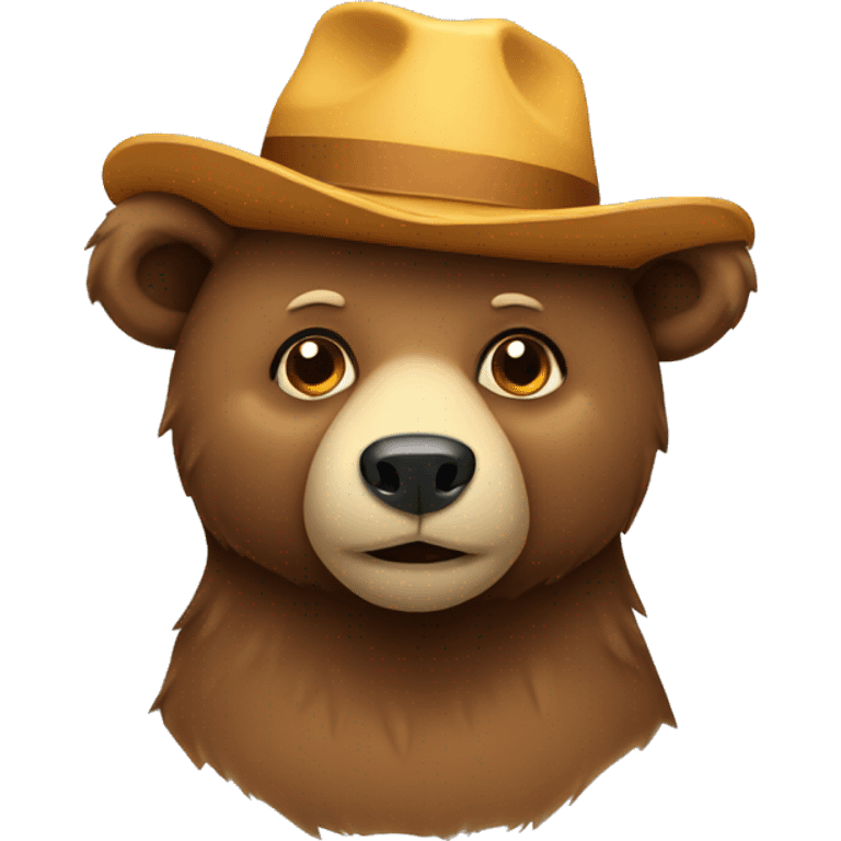 Bear with a hat  emoji