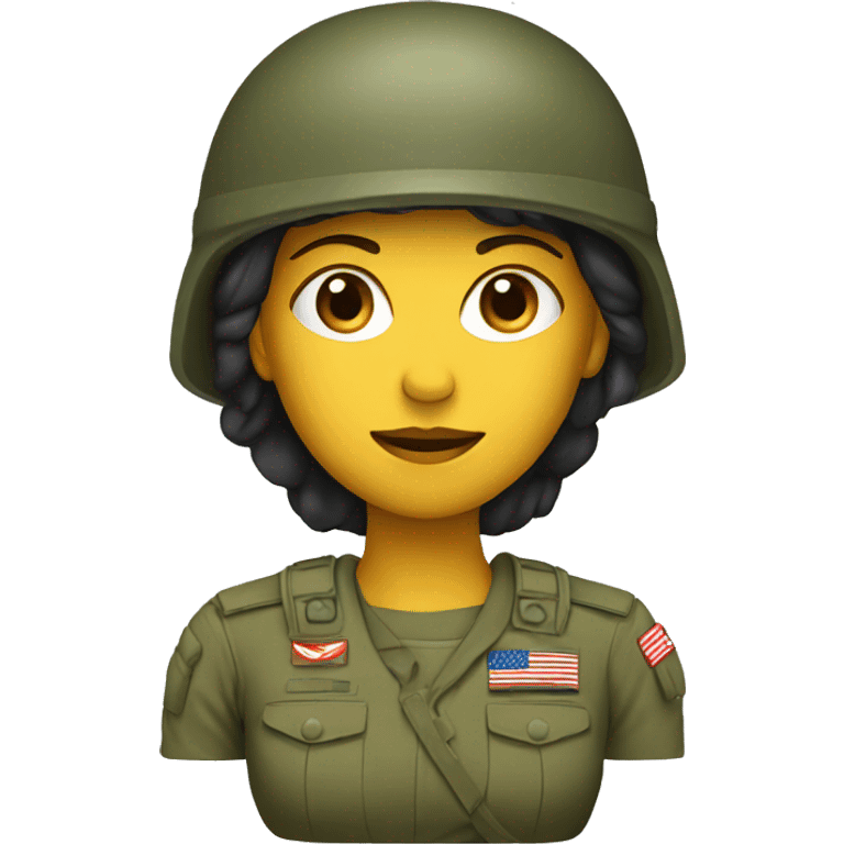 woman with military helmet emoji