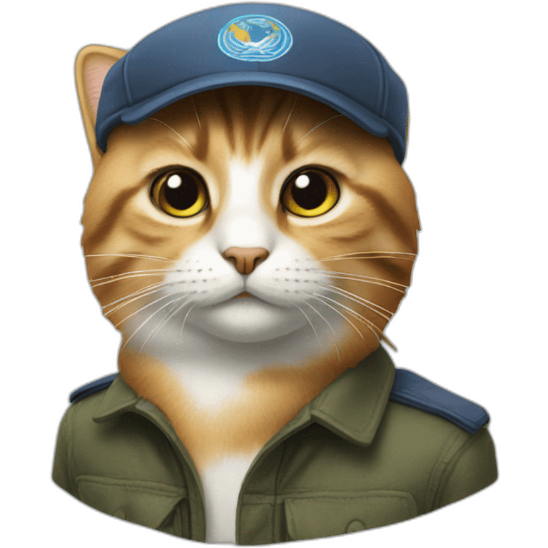 Un chat avec une casquette emoji