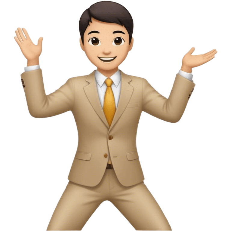 Asian lawyer dancing. emoji