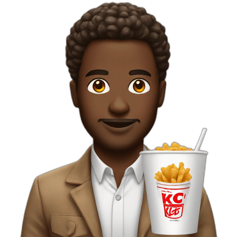 Homme africain au KFC emoji