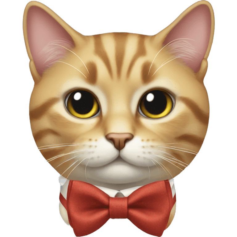 Cat with bow tie emoji