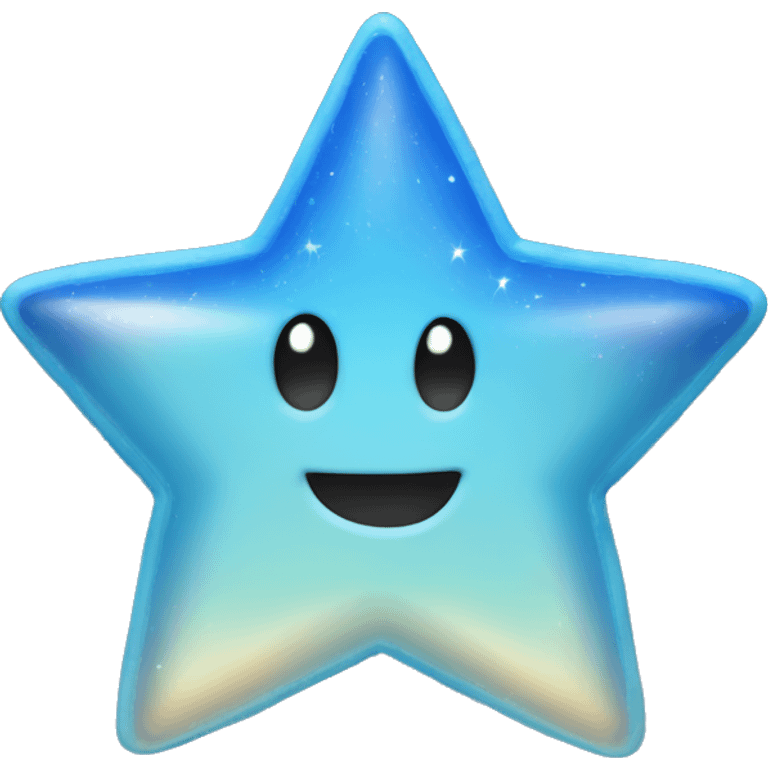 a blue shinning star with 4 legs emoji