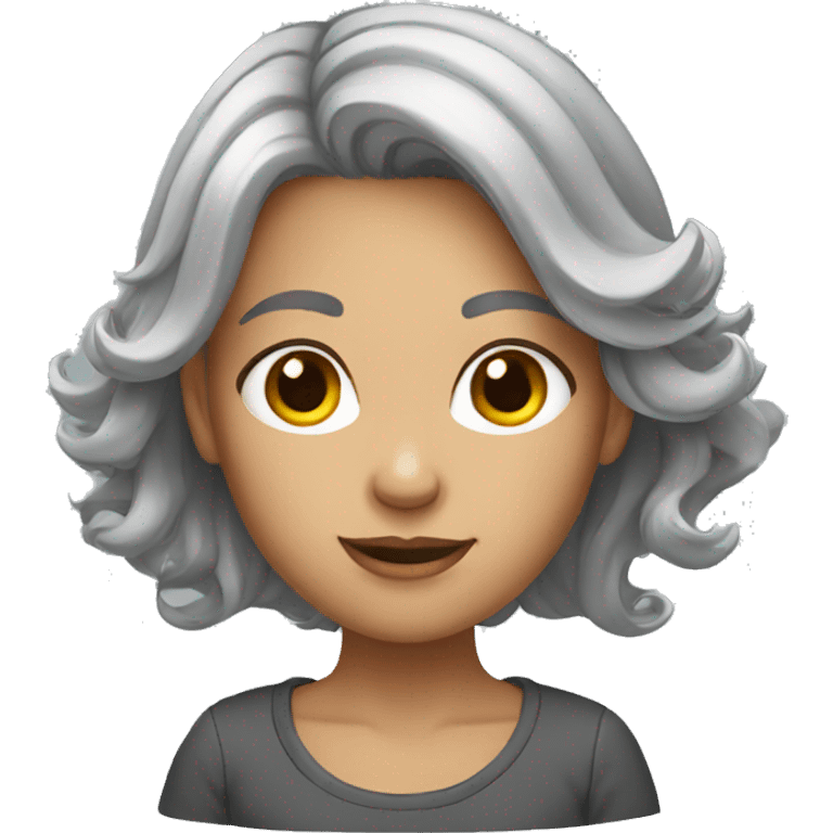 gray hair girl emoji