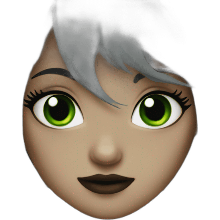 Goth girl Green eyes emoji