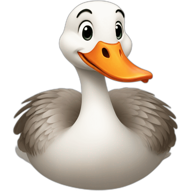 extremely happy goose emoji