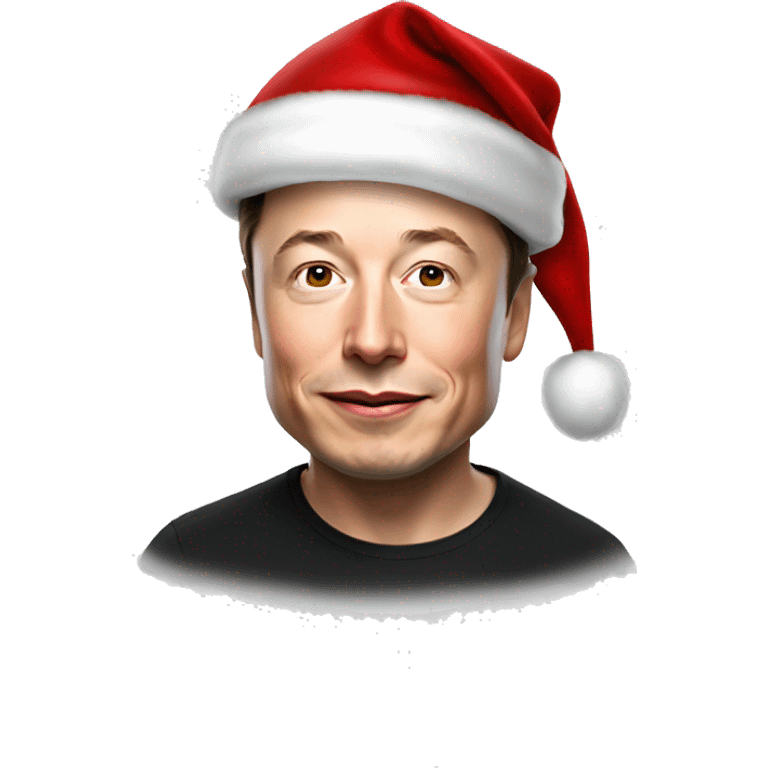 elon musk with santa hat emoji