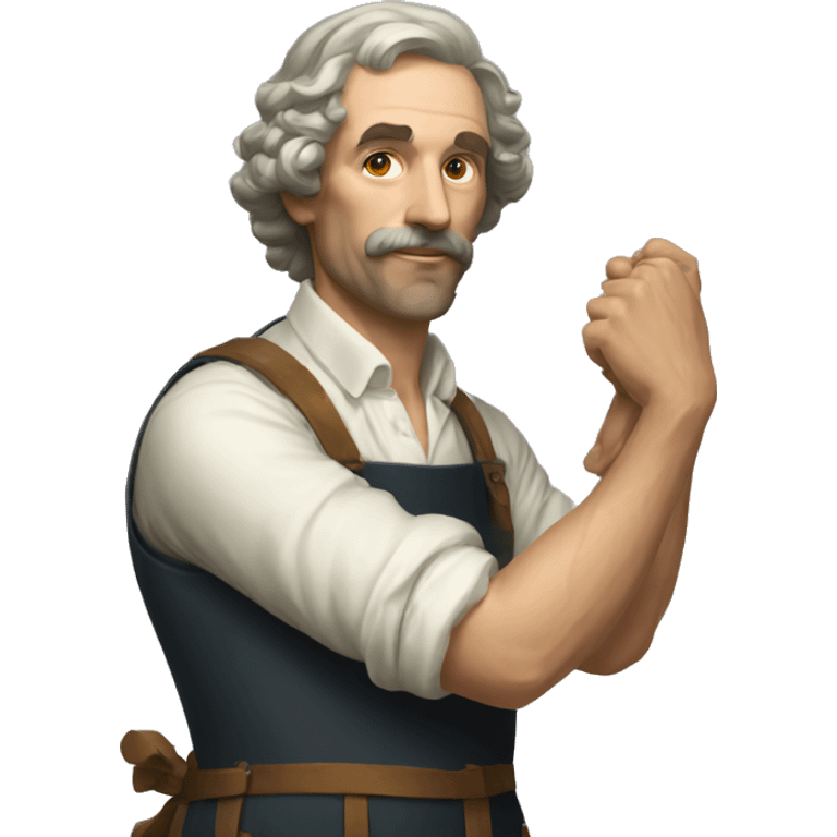 Austrian painter with extend arm emoji