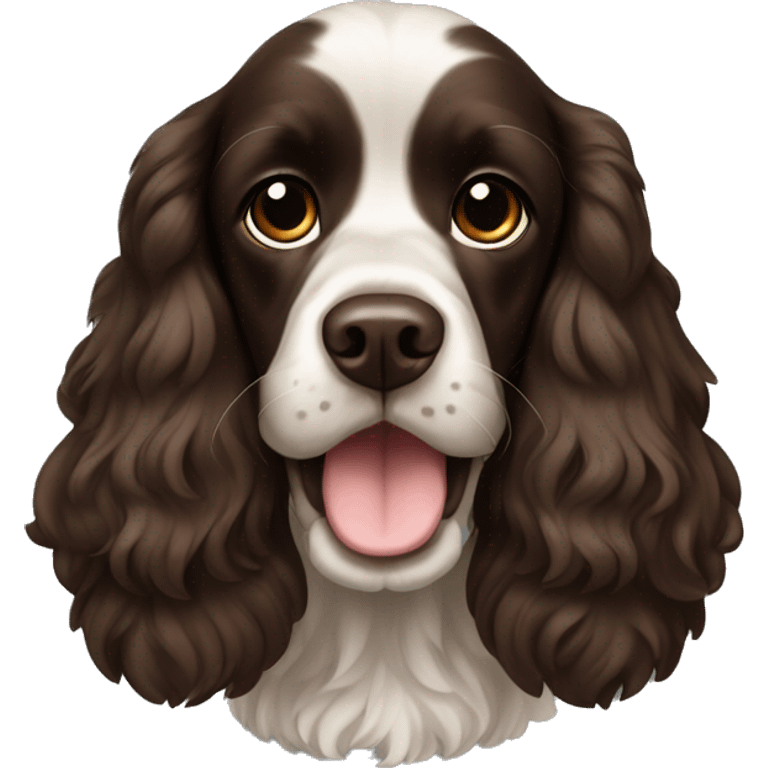 cocker spaniel dark brown emoji