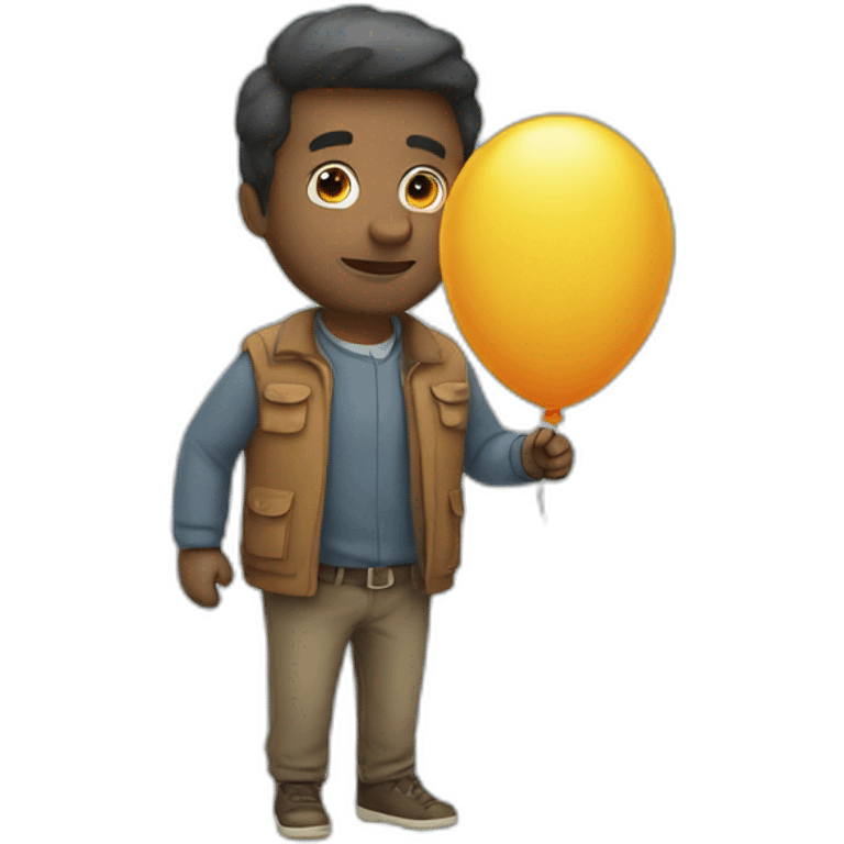 man with baloon emoji