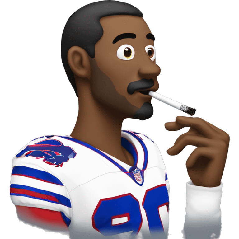 Buffalo bills fan smoking cigarette emoji