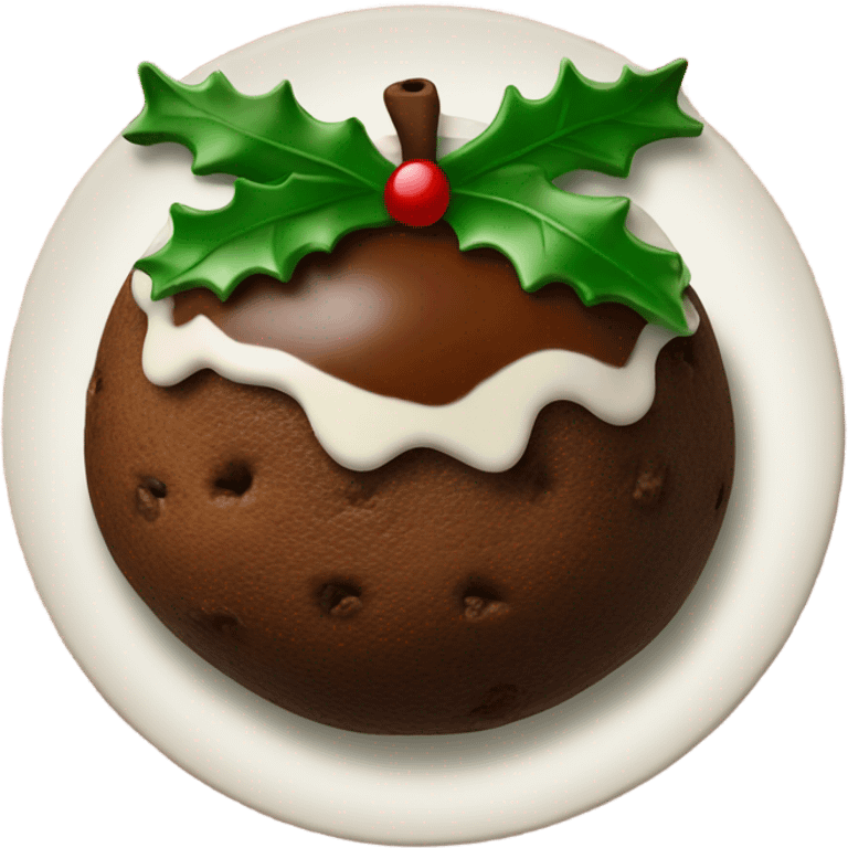 christmas pudding dessert  emoji