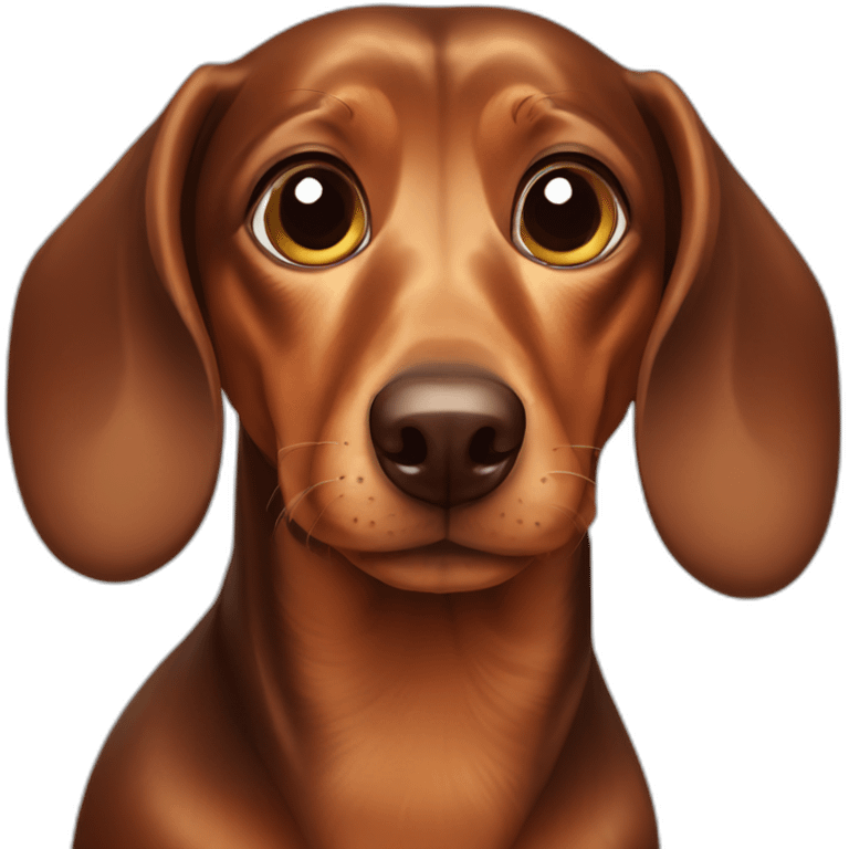 brown dachshund with big eyes emoji