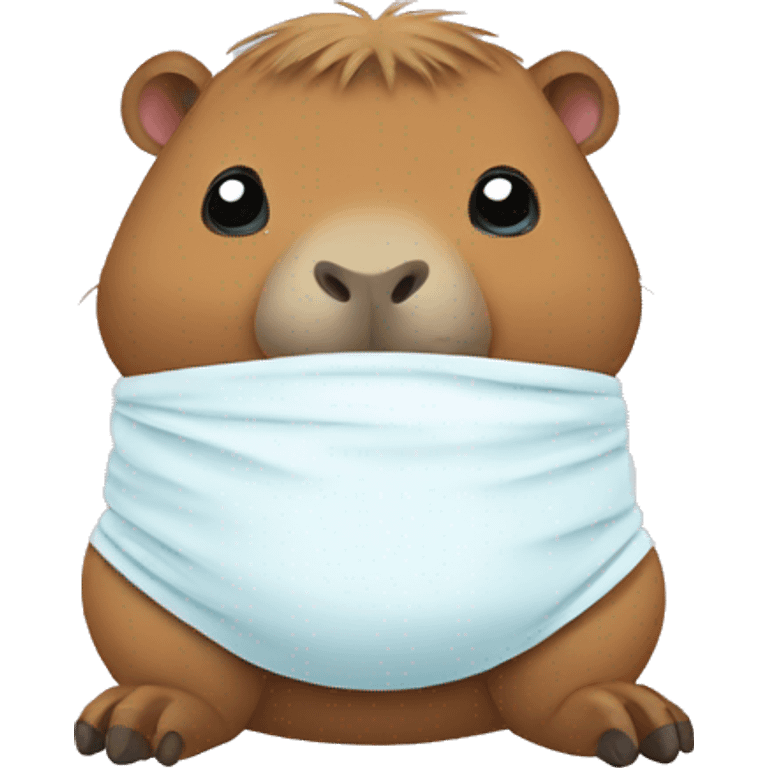 capybara wearing diaper emoji