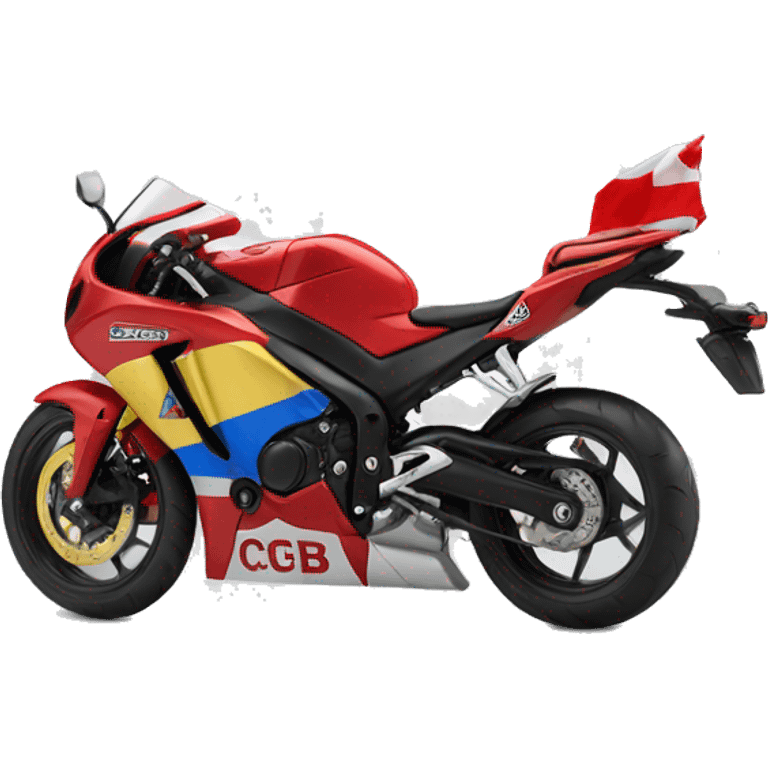 Honda Cbr con bandera de España emoji