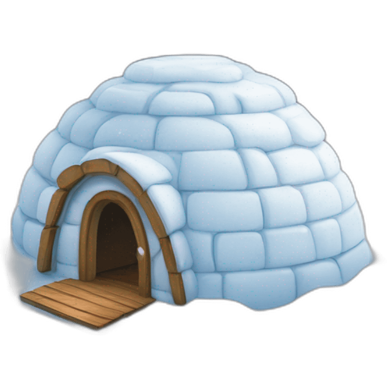 thank you note on an igloo emoji