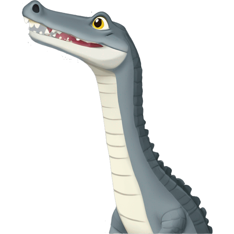 Grey Indian Gharial with very very long and straight mouth emoji