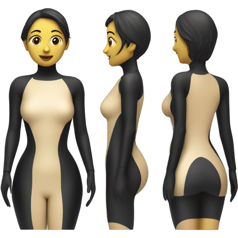 latex woman front and back emoji