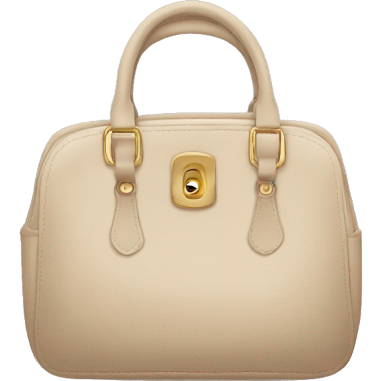 Beige asthetic Handbag  emoji