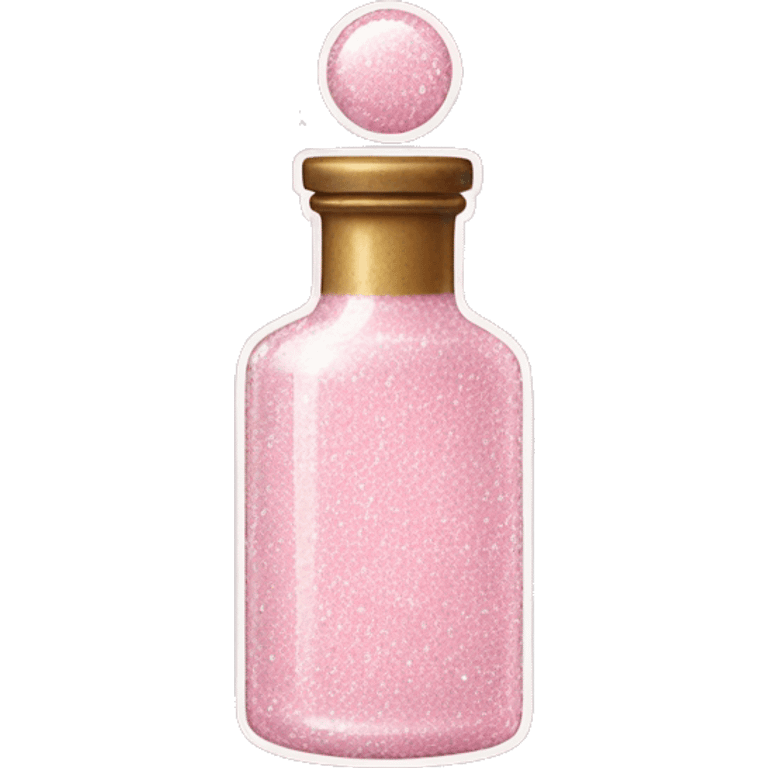 light pink glitter in vintage bottle  emoji