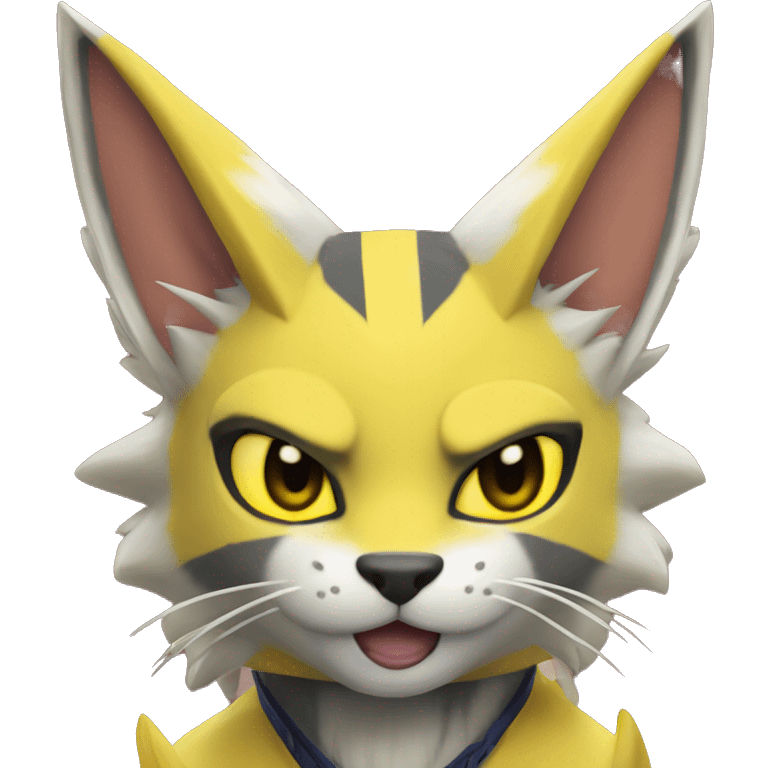 Yellow lombax-Zeraora-Renamon-cat emoji