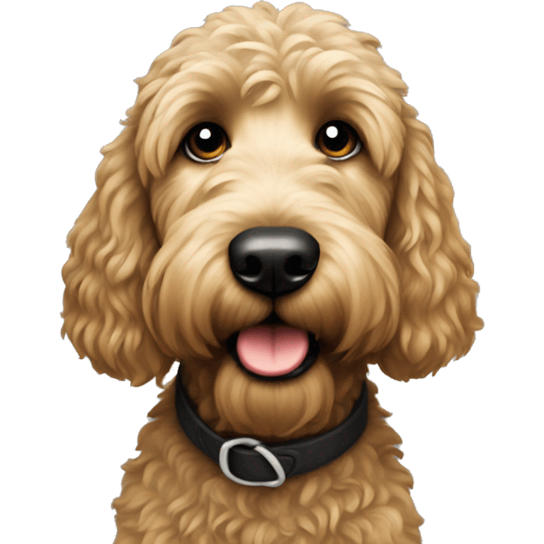 Black golden doodle  emoji