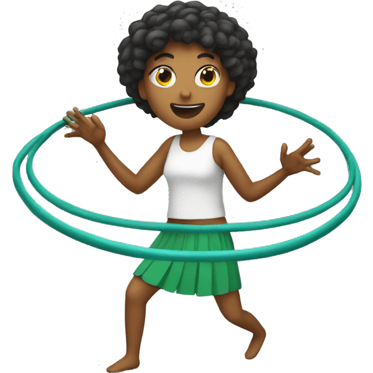 Person hula hooping emoji