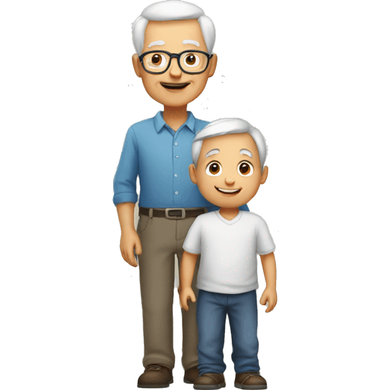 Child helping grandpa  emoji