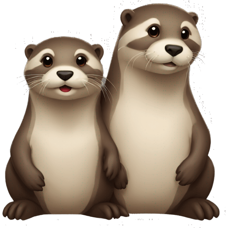 Bear European otter couple emoji