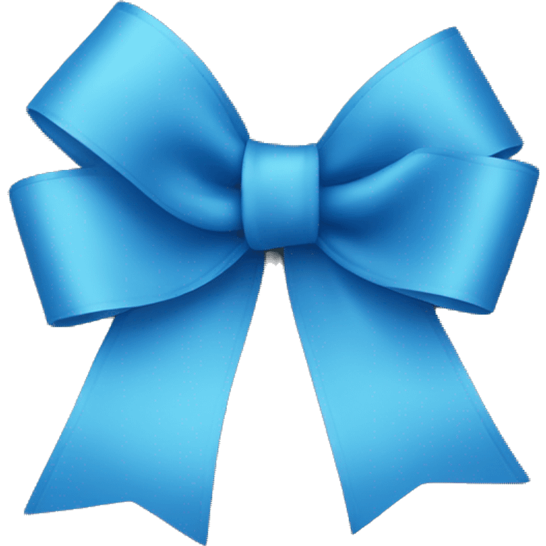 Blue ribbon bow emoji