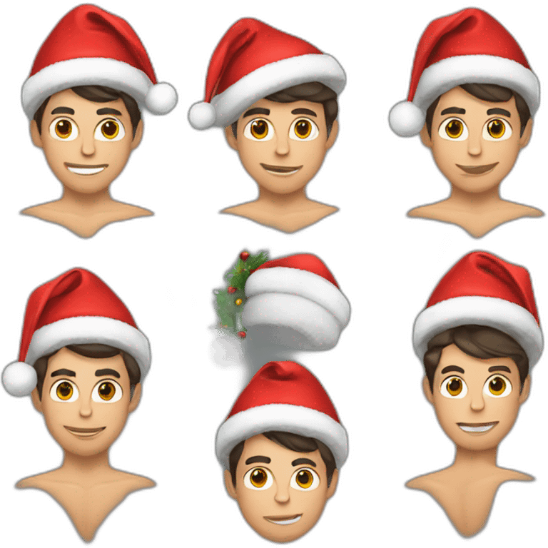 Cristiano Ronaldo with christmas hat emoji