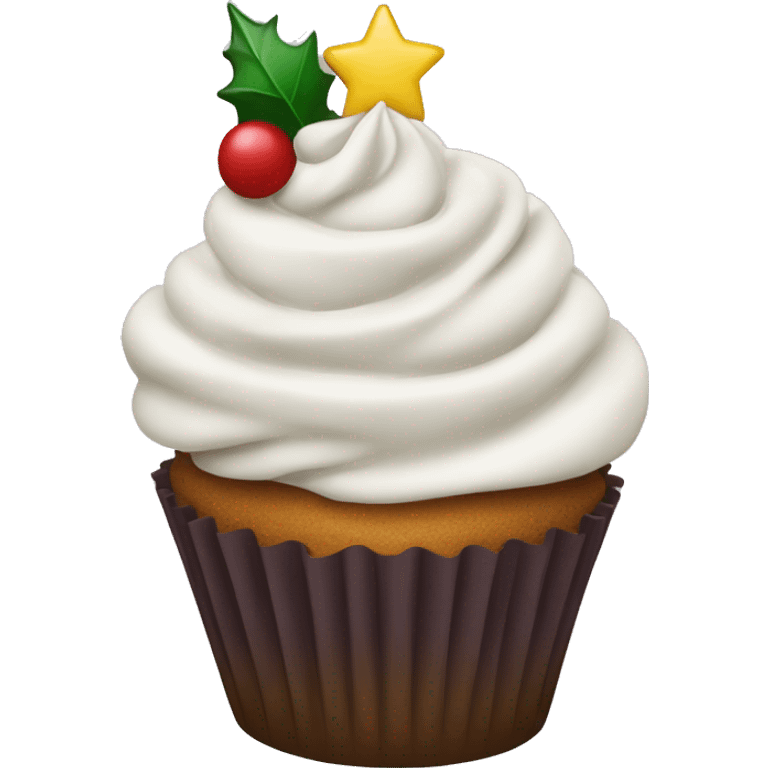 A Christmas cupcake  emoji