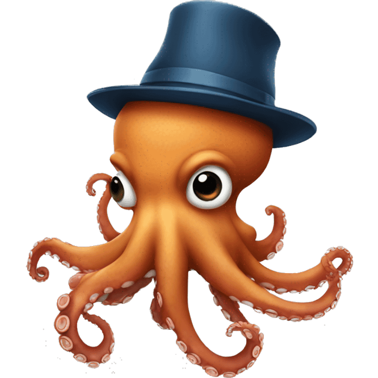 octopus wearing hat emoji