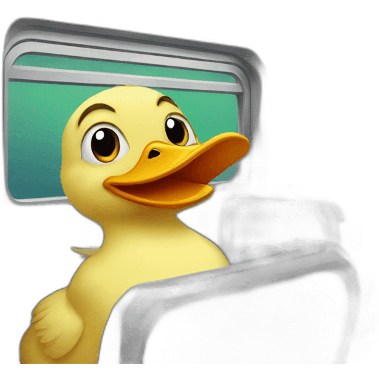 duck on train emoji