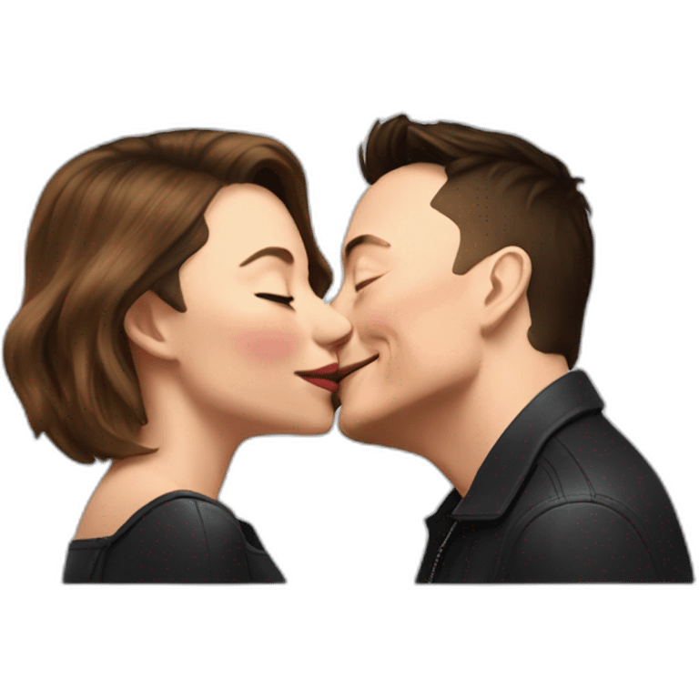 Elon Musk kissed emoji