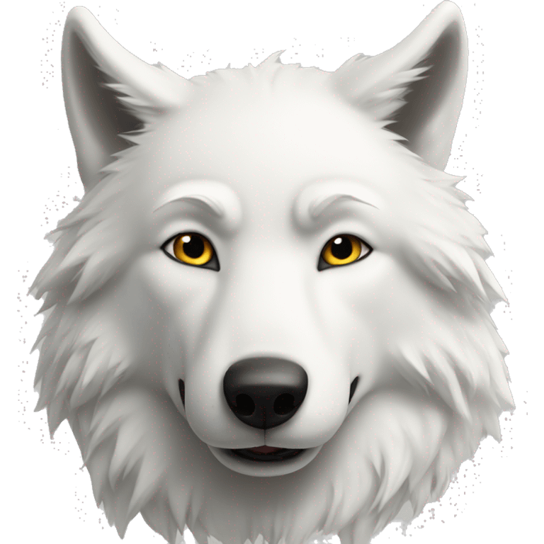 White wolf emoji