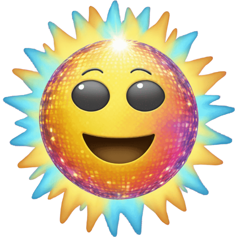 Disco sun  emoji