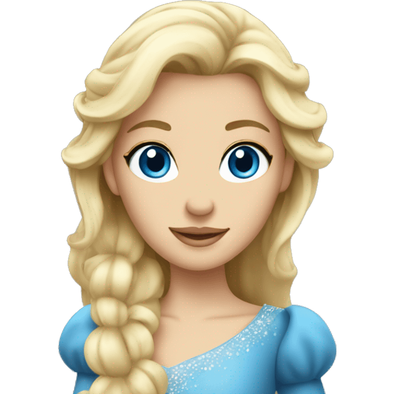 Princesse with blonde hair and blue eyes emoji