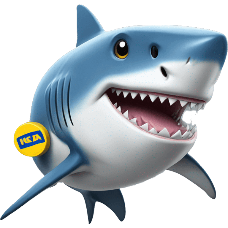 shark wearing IKEA merchandise  emoji