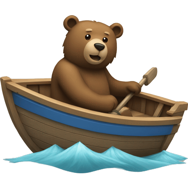 bear on a boat emoji