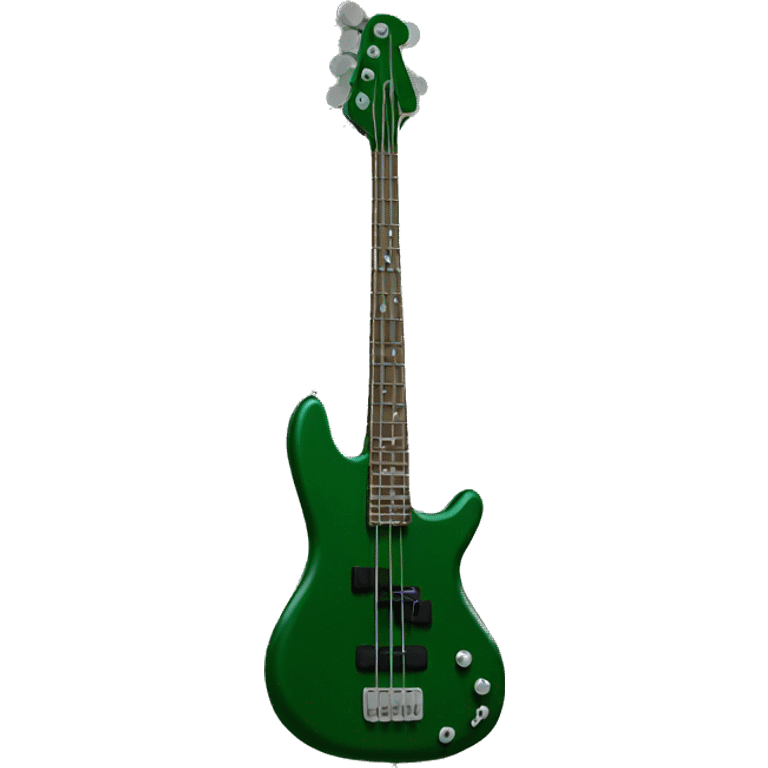 Dark green bass guitar emoji